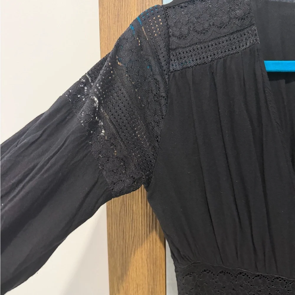 Beach cover up one size kimono black - Picture 5 of 5